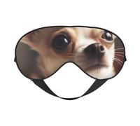 Cute Chihuahua Printing Sleep Mask for Women Men Double-Sided Print Soft Silk Eye Masks Eye Sleep Shade Cover