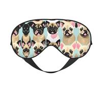 Cute Chihuahua Pug Double Side Eye Mask, Adjustable Strap Eye Mask, Eye Sleep Shade Cover, Blocks Light Eye mask