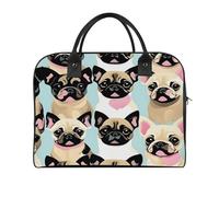 Cute Chihuahua Pug Laptop Tote Bag Casual Travel Handbag Multi Pocket Shoulder Bags for Work Travel