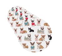 Cute Chihuahua Pug Pattern Car Air Freshener Cards Set of 4 Pieces Long Lasting Hanging Scented Cards for Bedroom Wardrobe Car Aromatherapy Tablets for Men Women Rearview Mirror Pendant