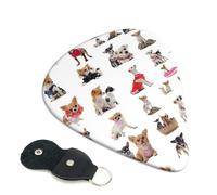 Cute Chihuahua Pug Pattern Guitar Pickfor Pickups For Acoustic Electric Guitar Bass Ukulele