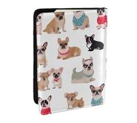 Cute Chihuahua Pug Pattern Passport Holder for Travel,RFID Passport Cover Wallet PU Leather Passport Card Holder Case Cute Passport Protector for Women Men