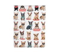 Cute Chihuahua Pug Pattern Print 13-inch Laptop Sleeve, Slim Shockproof Insertion Design Leather Laptop Case for Office, School, Travel