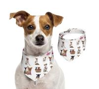 Cute Chihuahua Pug Pattern Print Christmas Pet Scarf Cotton Soft Comfortable Stylish For Dogs Cats Wear Winter Gift