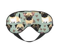 Cute Chihuahua Pug Pattern Print Comfortable Sleep Eye Mask Men Women Lightweight Travel Nap Meditation Yoga Work
