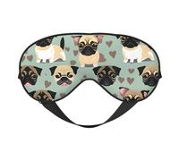 Cute Chihuahua Pug Pattern Print Functionality Eye Mask Sleep Lightweight Travel Yoga Camping Outdoors Relaxation