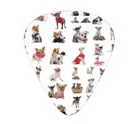 Cute Chihuahua Pug Pattern Print Guitar Picks 12 Pieces For Electric Guitar Ukulele Accessory For Girls Present