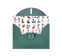 Cute Chihuahua Pug Pattern print Holiday greeting cards - thank-you cards, invitation cards, double-sided flashing effects