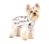 Cute Chihuahua Pug Pattern Print Lightweight Tank Top for Dogs Dog Shirts for Small Dogs Stretchy T Shirts Sleeveless Vest