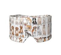 Cute Chihuahua Pug Pattern Print Sleep Eye and Ear Muffs Mask - Soft & Breathable, Ideal for Travel, Meditation, and Nighttime Use