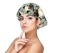 Cute Chihuahua Pug Pattern Print Sleeping caps for Women to Protect Hair, Comfortable Nightcap for Curly and Long Hair Black, Black, One size