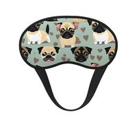 Cute Chihuahua Pug Pattern Print Unisex Blackout Sleep Mask Comfortable Eye Mask for Travel Meditation Sleep Travel