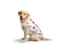 Cute Chihuahua Pug Pattern Printed Dog Shirt Vest, Stretchy Pet T-Shirts Soft Cotton Sleeveless Vests Breathable Clothes For Large Dogs (3xl-5xl)
