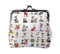 Cute Chihuahua Pug Pattern Printing Small Coin Purse, Lightweight Travel Wallet for Sightseeing Tours and Shopping Sprees