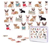 Cute Chihuahua Pug Pattern Wooden Puzzles 1000 Pieces Personalized Jigsaw Puzzle For Adults Interesting Custom Photo Puzzles Gift For Holiday Birthday Wedding Anniversay