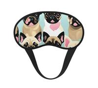 Cute Chihuahua Pug Print Adjustable Eye Cover for Sleeping, Comfortable, Pressure-Free and Breathable Sleeping Masks