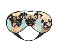 Cute Chihuahua Pug Print Comfortable Sleep Eye Mask Men Women Lightweight Travel Nap Meditation Yoga Work