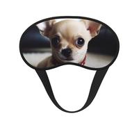 Cute Chihuahua Sleep Mask for Side Sleeper, Blackout Eye Mask for Women Men, Zero Pressure Sleeping Masks Soft Breathable Eye Cover Comfortable Blindfold Eyeshade for Night Sleep