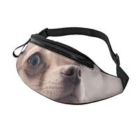 Cute Chihuahua Sport Waist Bag Travel Bumbags with Zipper and Earphone Hole, Running Fanny Pack Waist Pack with Adjustable Belt for Men Women