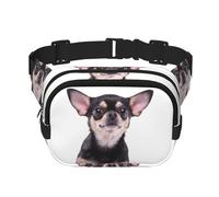 Cute Chihuahua Square Double-Layer Waist Bag Chest Bag Crossbody Bag Running Travel Hiking Waist Bag