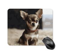 Cute Chihuahua Square Mouse Pad Portable Computer Mousepad with Non-Slip Rubber Base 20 * 25cm Ultra-Thin Gaming Mouse Mat for Computer Laptop Office Desk Accessories