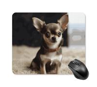 Cute Chihuahua Square Mouse Pad Portable Computer Mousepad with Non-Slip Rubber Base 25 * 30cm Ultra-Thin Gaming Mouse Mat for Computer Laptop Office Desk Accessories