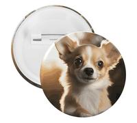 Cute Chihuahua Tinplate Badge Personalized Round Brooch Large Craft Button Suitable for Teachers, Nurses, Doctors, Staff, Party Gift Accessories, 1Pcs, Plastic, plastics