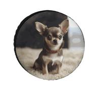 Cute Chihuahua Tire Covers Waterproof Anti UV Tire Cover 28inch Single Axle Wheel Covers for RV Truck SUV Trailer Universal for All Seasons