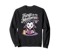 Cute Child Vampire Reading Photo Album Kids Halloween Sweatshirt