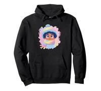 Cute Child Winter Portrait Colorful Character Graphic Curly Pullover Hoodie