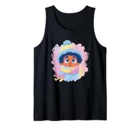 Cute Child Winter Portrait Colorful Character Graphic Curly Tank Top