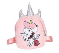 Cute Children Plush Backpack, Kids Schoolbag with Adjustable Shoulder Strap, Animal Design Large Capacity Travel Backpack for Toddlers Over 1 Year Old, Breathable Back Padding in B (Roseate)