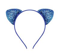 Cute Children's Headband with Playful Cat Ears Sparkling Onion Sequins as Cute Hair Accessory (Blue, One Size)