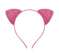 Cute Children's Headband with Playful Cat Ears Sparkling Onion Sequins as Cute Hair Accessory (Watermelon Red, One Size)