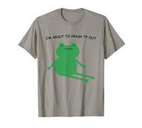 Cute Chill Frog Cartoon Funny Minimalist T-Shirt