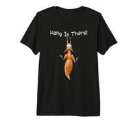 Cute Chilling Red Squirrel Cartoon Rodent Hang in There Premium T-Shirt