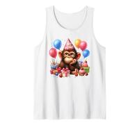 Cute Chimp Happy Birthday Party Celebration Design Tank Top