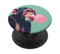 Cute Chimpanzee Monkey Primate Portrait Chimp PopSockets Adhesive PopGrip
