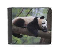 Cute Chinese Panda Funny Wallet for Men RFID Blocking Bifold Wallet Soft Billfold with Card Slots Custom Gifts