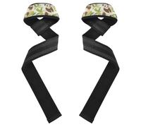 Cute Chinese Panda Green Leaves Lift Straps 26" Anti Slip Deadlift Straps Women for Weightlifting, Gym, Deadlift, Workout ligas de resistencia para hacer ejercicio