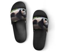Cute Chinese Panda Men's Slide Sandal Non Slip Shower Shoes Bathroom Slippers for Pool Beach 43 (265mm)