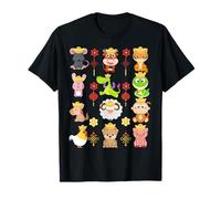 Cute Chinese Zodiac Of Cute Animal Signs Lunar New Year 2024 T-Shirt