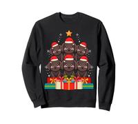 Cute Chocolate Lab Labrador Retriever Dog Christmas Tree Hat Sweatshirt