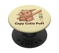 Cute Chopstick Kawaii Cutie Puff Capybara Meme PopSockets Adhesive PopGrip