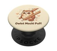 Cute Chopstick Kawaii Owl “Owlet Mochi Puff” Meme PopSockets Adhesive PopGrip