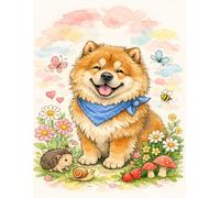 Cute Chow Chow Dog Notebook (8.5x11): Large Adorable Puppy Lined Notebook for Dog Lovers | Cute Animal Journal for School, Writing and Notes | Fun Gift for Kids, Teens and Women | 110 Pages