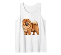 Cute Chow Chow Illustration Dog Lover Tank Top