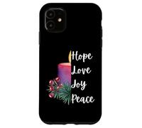 Cute Christian Advent candle Hope love joy peace Christmas Case for iPhone 11