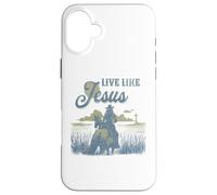 Cute Christian Cowgirl Live Like Jesus Western Faith Boho Case for iPhone 16 Plus