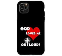 Cute Christian faith 60s 70s 80s heart God loves me out loud Case for iPhone 11 Pro Max